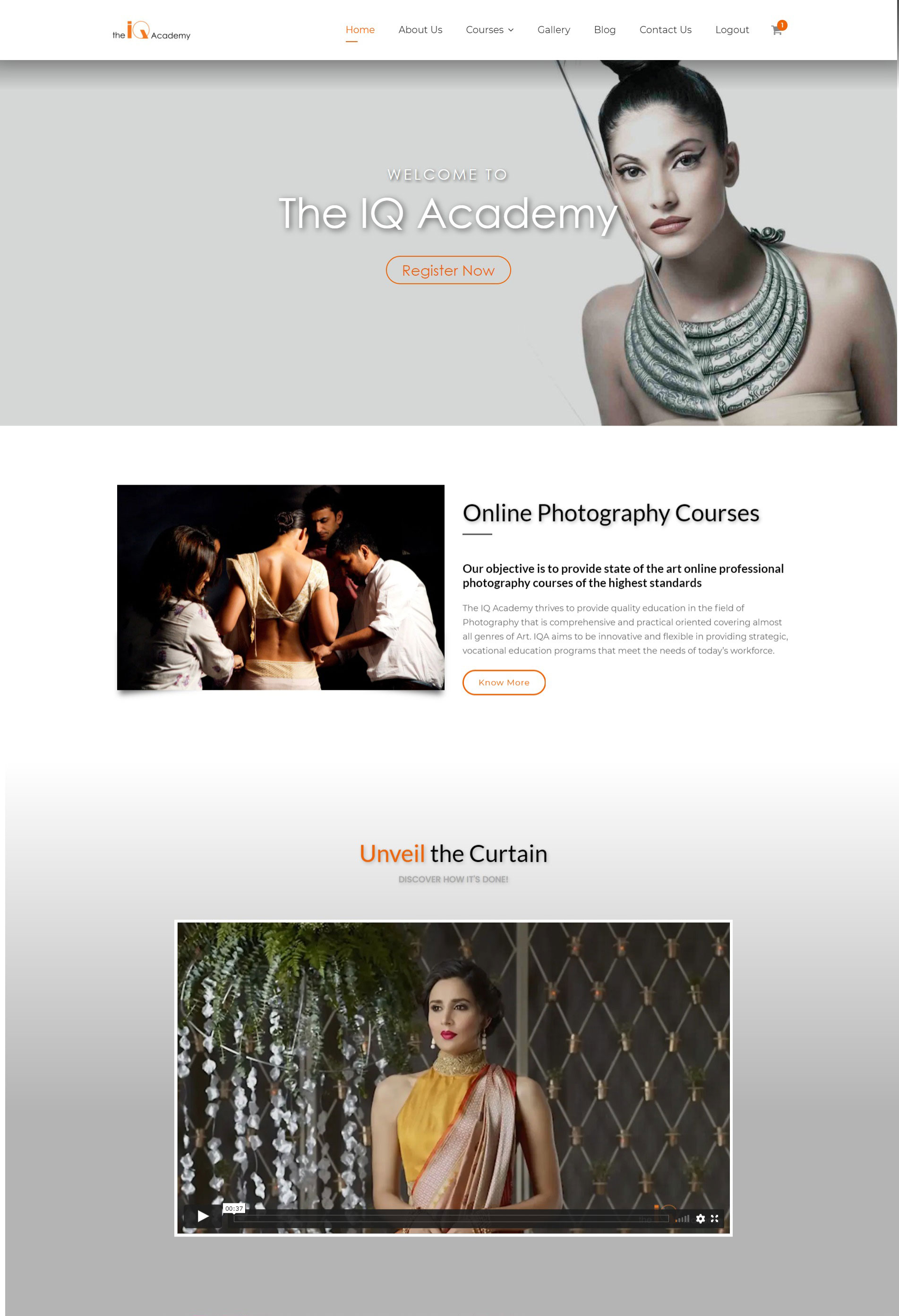 The IQ Academy Webpage Image